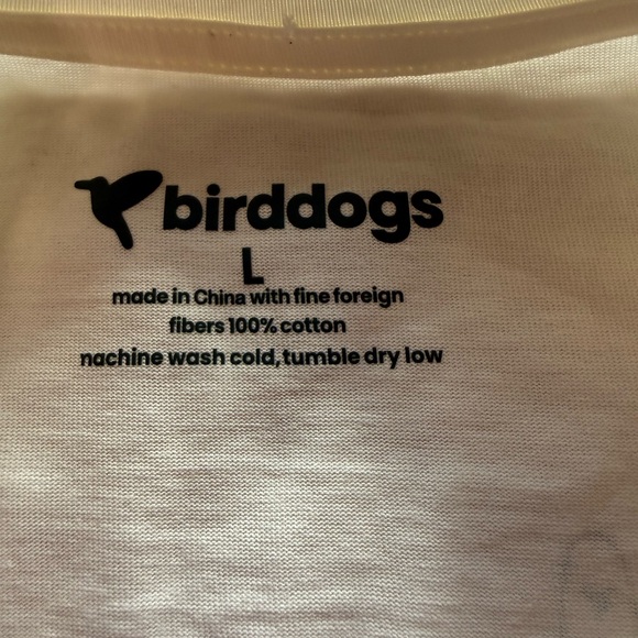 Birddogs White Short-Sleeve Tee with Green Ski Graphic size Large - Picture 5 of 10